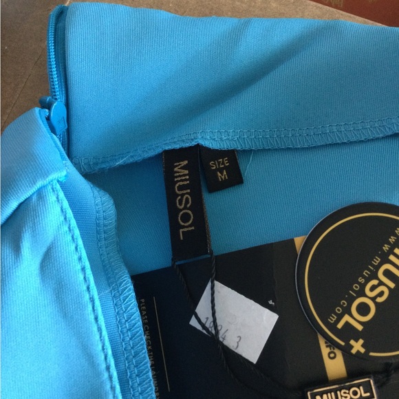 Miusol Women's Blue Midi Dress, Size Medium - Wiggle Dress -NWT - Picture 7 of 8